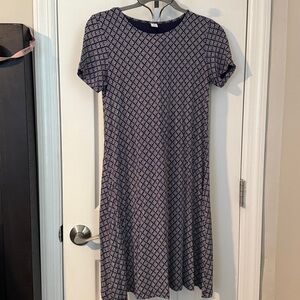 Old Navy Navy and White Patterned Dress